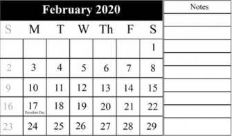 February Calendar Wallpaper Top