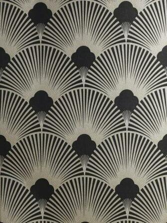 Kootation Wo128 Wallpaper Art Deco Geometric Fan Motif Surrey Html