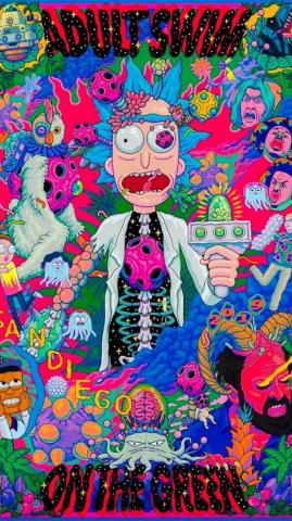 Rick And Morty Psychedelic Poster