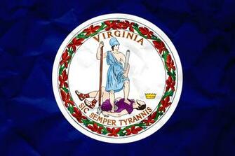 Flag Of Virginia With Paper Texture It For