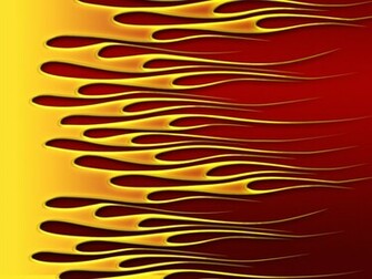 Flames Gold On Red By Jbensch