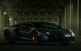 Lamborghini Aventador Roadster Matte Black Wallpaper