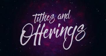 Colorful Winter Tithes Offerings Background
