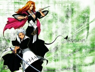 Bleach Matsumoto Rangiku Hitsugaya Toshiro Anime HD Wallpaper