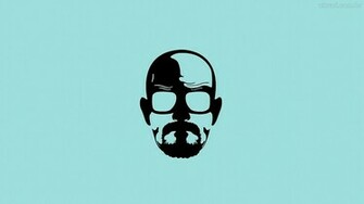 Papel De Parede Walter White Minimalista Em Fundo Azul Breaking Bad