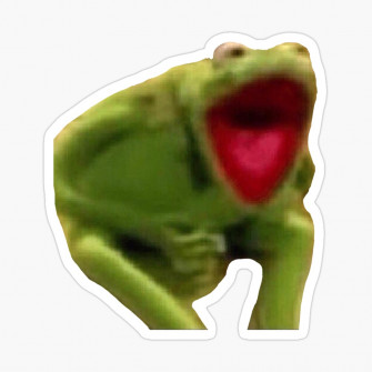 Kermit Scream Throw Pillow By Kykyswan