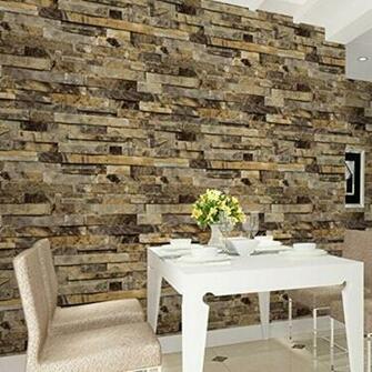 Faux Brick Stone Textured Wallpaper 10m Roll Multi 3d