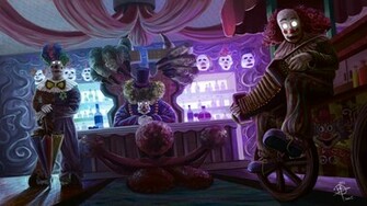 Illustration Horror Clown Circus Creepy Wallpaper