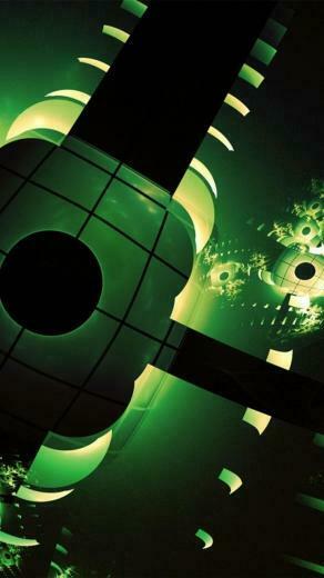 Dark Green Shapes Background For iPhone HD