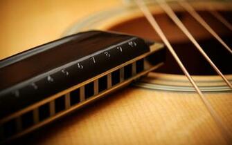 Guitar Strings Acoustic Harmonica Music HD Wallpaper