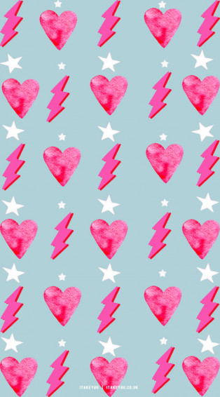 Cute Valentine S Day Wallpaper Ideas Heart On Blue