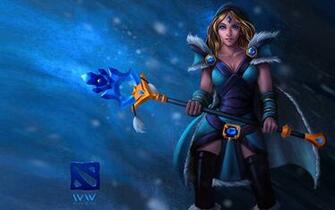 Image Dota Crystal Maiden Magic Mage Staff Girls Fantasy Vdeo