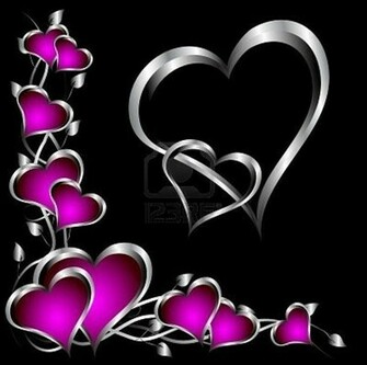 Purple Hearts Wallpaper