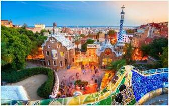 Guell Park Spain Wallpaper 1080p