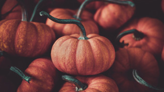Wallpaper Halloween Pumpkin Fruits Dual Wide