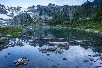 Lake Surrounded By Mountains Olympic National Park HD Wallpaper