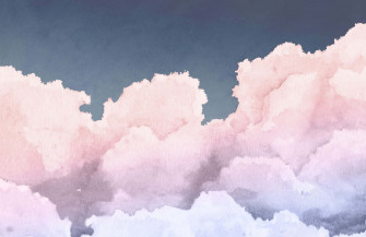 Pink And Blue Clouds Wallpaper