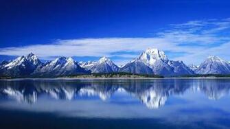 Winter Mountain With Blue Waters High Definition Wallpaper HD