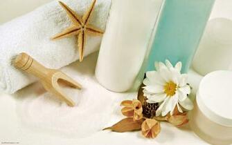 Beige Spa Treatment Desktop Wallpaper HD