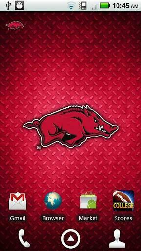 Officially Licensed Arkansas Razorbacks Revolving Wallpaper App With