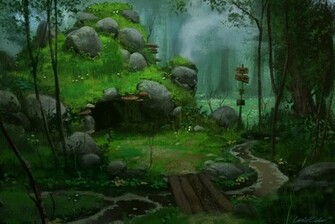 Forest Scene Computer Wallpaper Desktop Background Id
