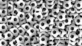 Soccer Balls Football Texture Many 4k Wallpaper