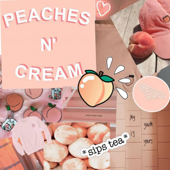 Aesthetic Peach Pink Cream Okvr9soo4nquorzo Wallpaper