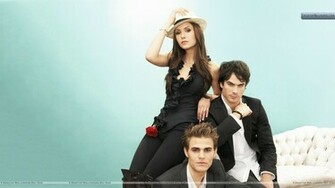 Nina Dobrev Paul Wesley Ian Somerhalder Photoshoot
