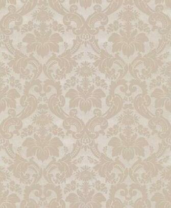 Classic Damask Wallpaper Cream Grey Natural Traditional