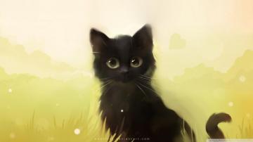 Cartoon Kitten Desktop Wallpaper On