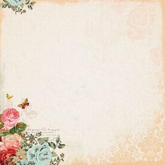 Storyteller Scrapbook Paper Flowers Background Printed