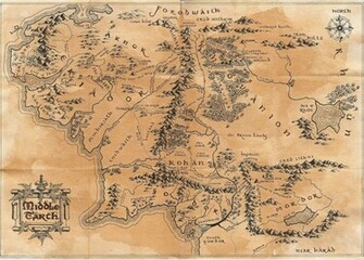 Middle Earth Wallpaper Map By
