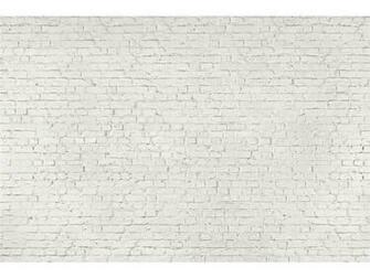 Distressed White Brick Wallpaper