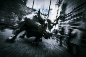 Charging Bull Wall Street Art Wallpaper Beach