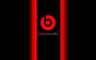 HD Background Beats Audio Logo Red Black Symbol Wallpaper