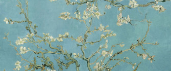 A Beautiful And Serene Painting Of Almond Blossoms By Vincent Wallpaper