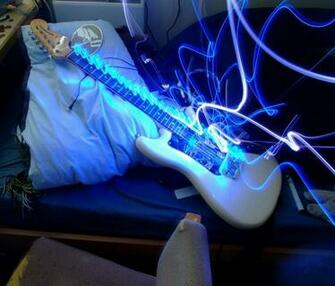 Guitar And Lights Screensaver Wallpaper