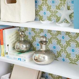 Love The Wallpaper On Back Of Shelves You Can Tell This