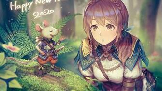 Happy New Year Anime Girl Wallpaper On
