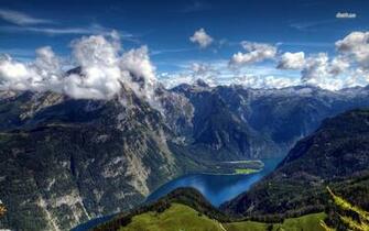 Lake Konigsee Bavarian Alps Germany Wallpaper Nature