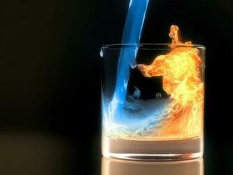 Wallpaper Water Fire