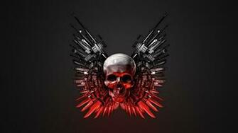 Abstract Skulls Wallpaper Weapons The