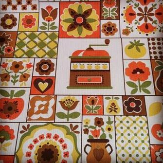 Vintage 1970s Wallpaper Apples And Pears Kitchen Price Per Yard