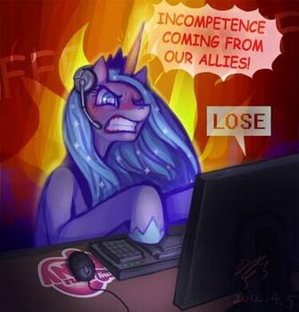 Mlp Angry Luna Gamer By Pmo0908