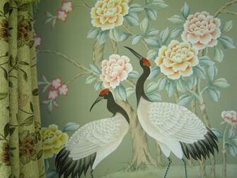 Chinese Wallpaper Chinoiserie Silk Hand