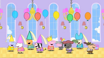Elegant BirtHDay Party Peppa Pig Background Wallpaper