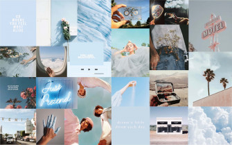 Light Blue Aesthetic Laptop Wallpaper