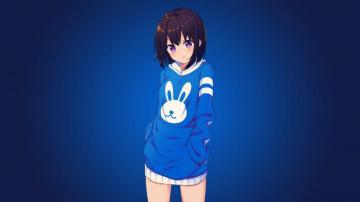 Anime Blue 4k Wallpaper Top Background