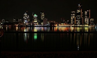 Detroit Skyline Desktop Wallpaper
