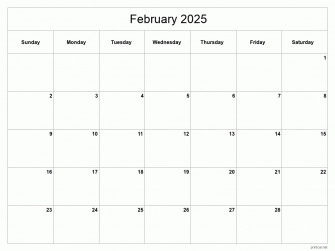February Calendar Printable One File Wallpaper